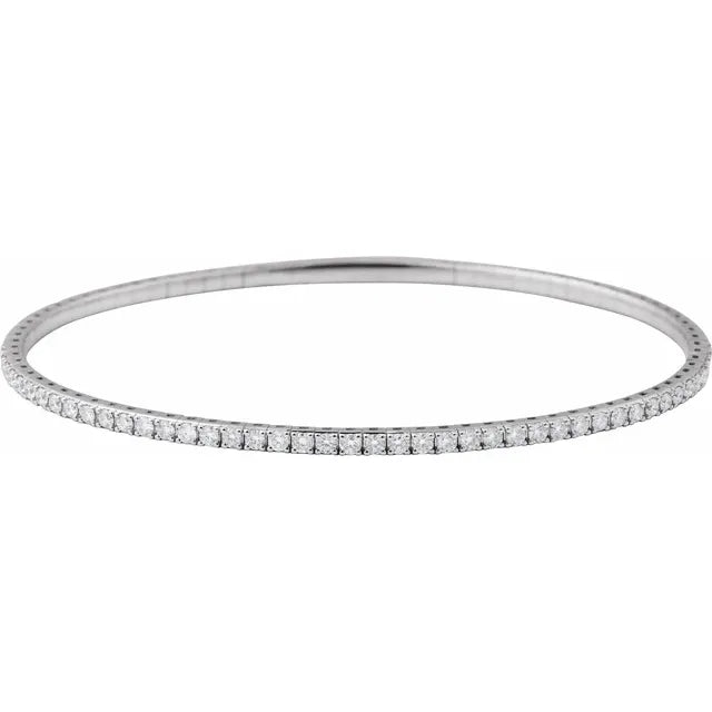 Round Diamond Flex Bangle