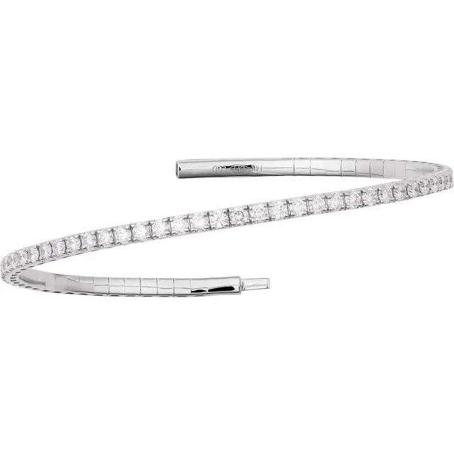 Round Diamond Flex Bangle