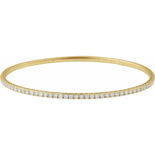 Round Diamond Flex Bangle