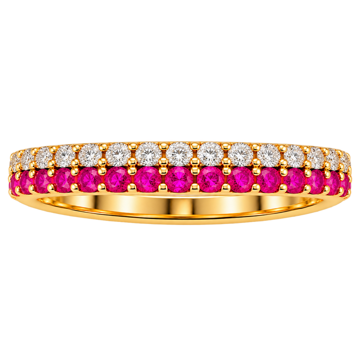 Diamond and Ruby Stacking Ring
