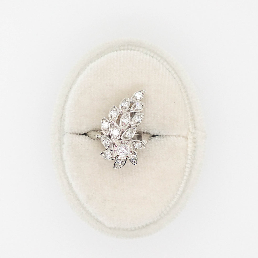 Diamond Feather Inspired Ring