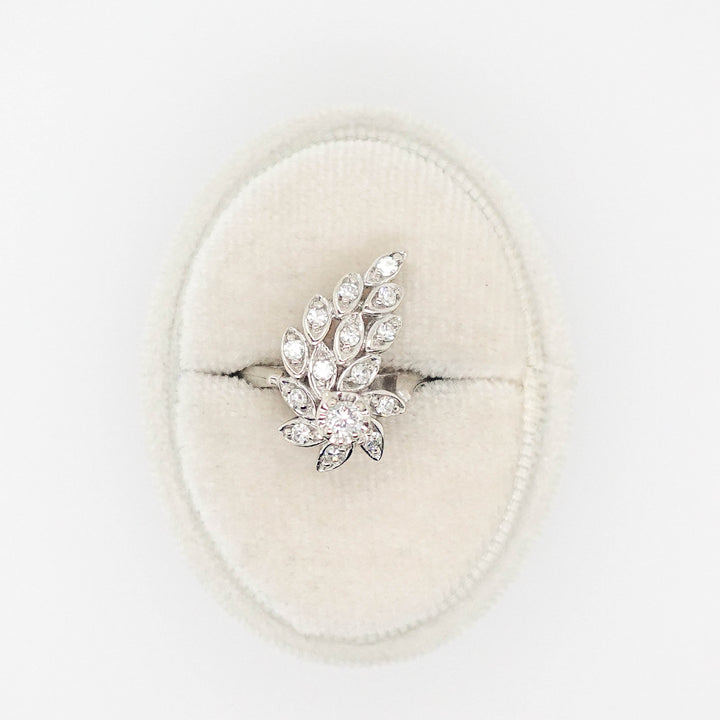 Diamond Feather Inspired Ring
