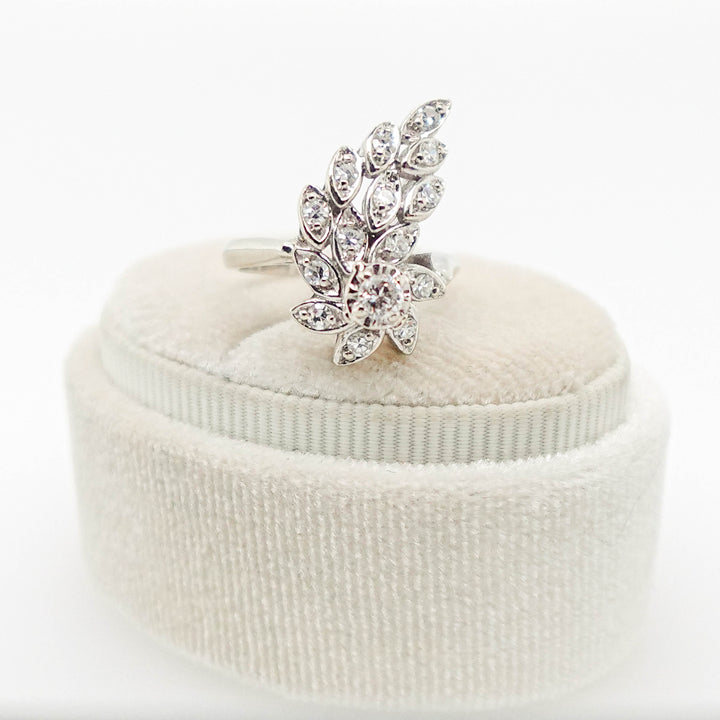 Diamond Feather Inspired Ring