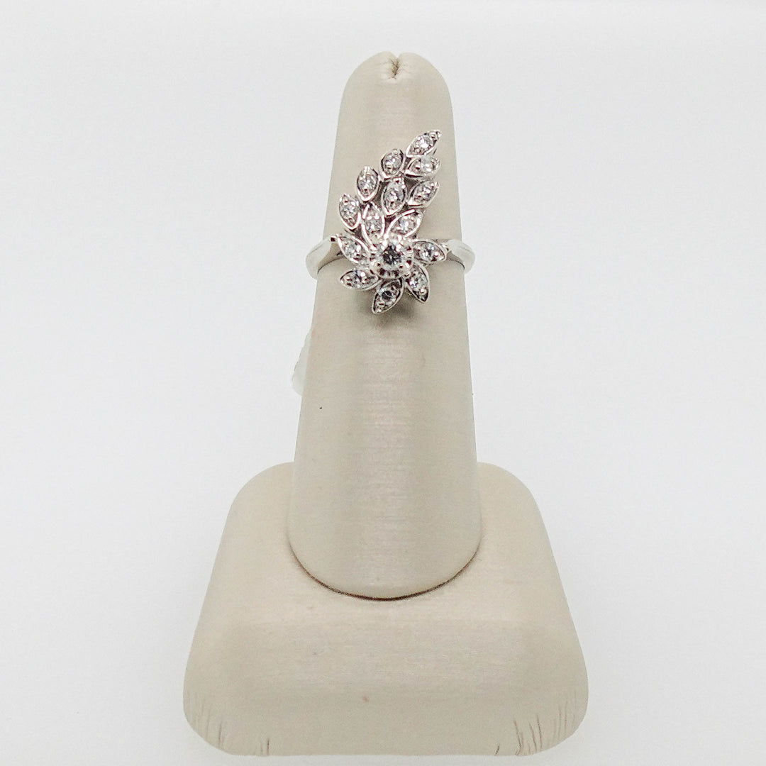 Diamond Feather Inspired Ring