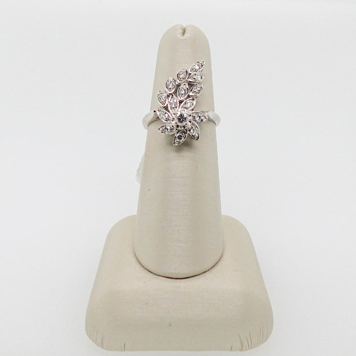 Diamond Feather Inspired Ring