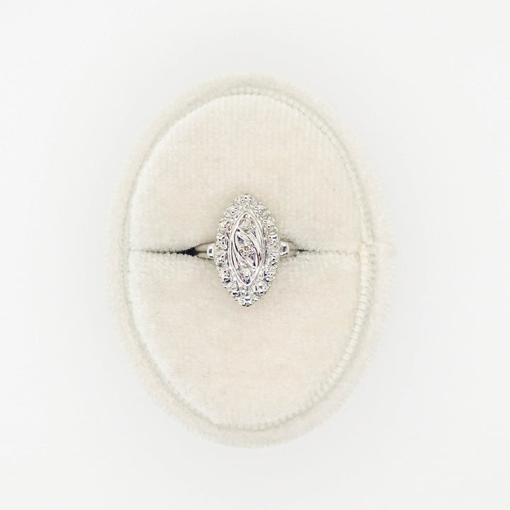 Marquise Shaped Ring with Diamond Accents