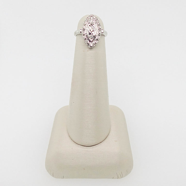 Marquise Shaped Ring with Diamond Accents