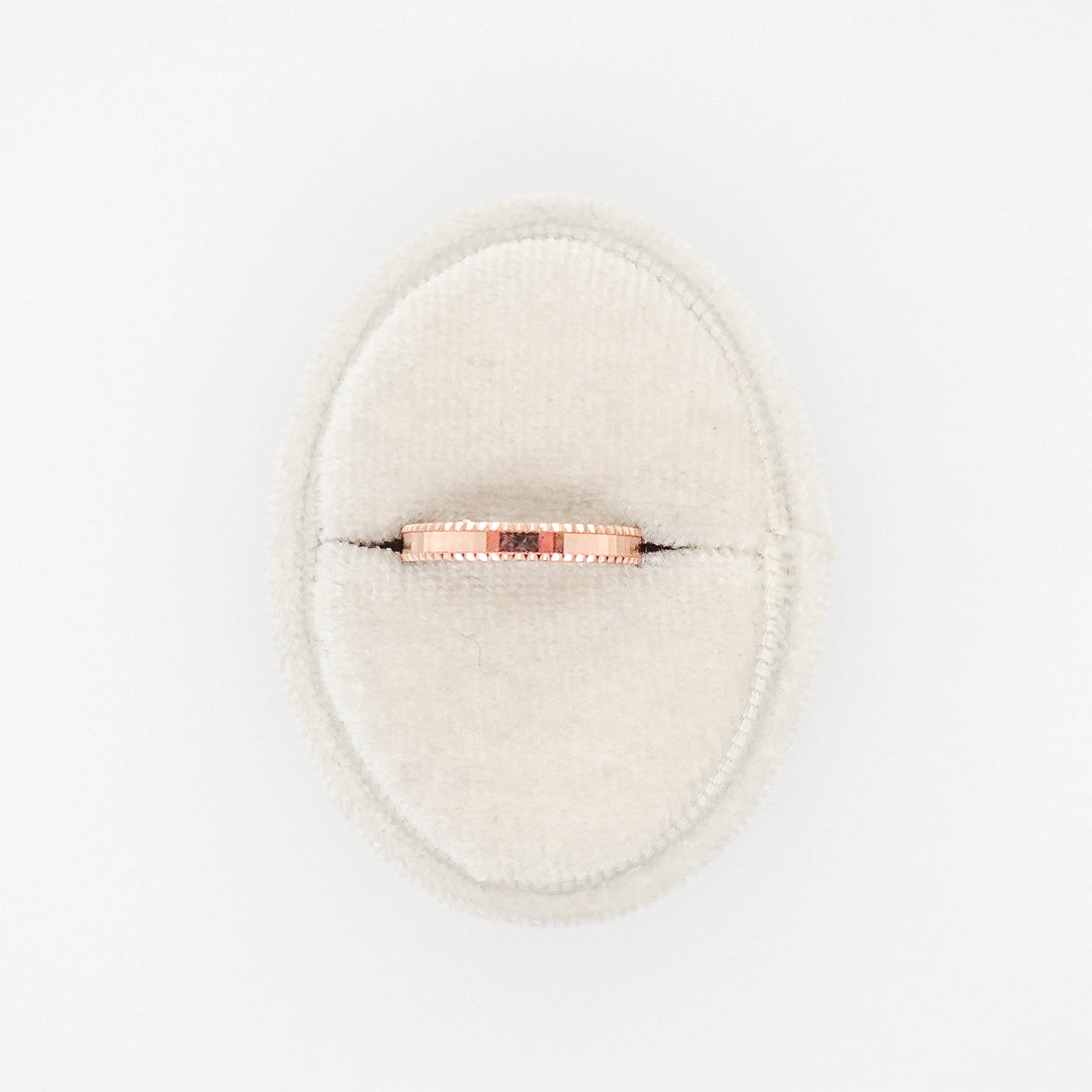 Rose Gold Flat Textured Band