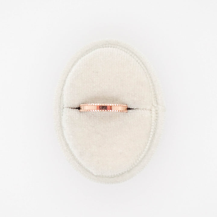 Rose Gold Flat Textured Band