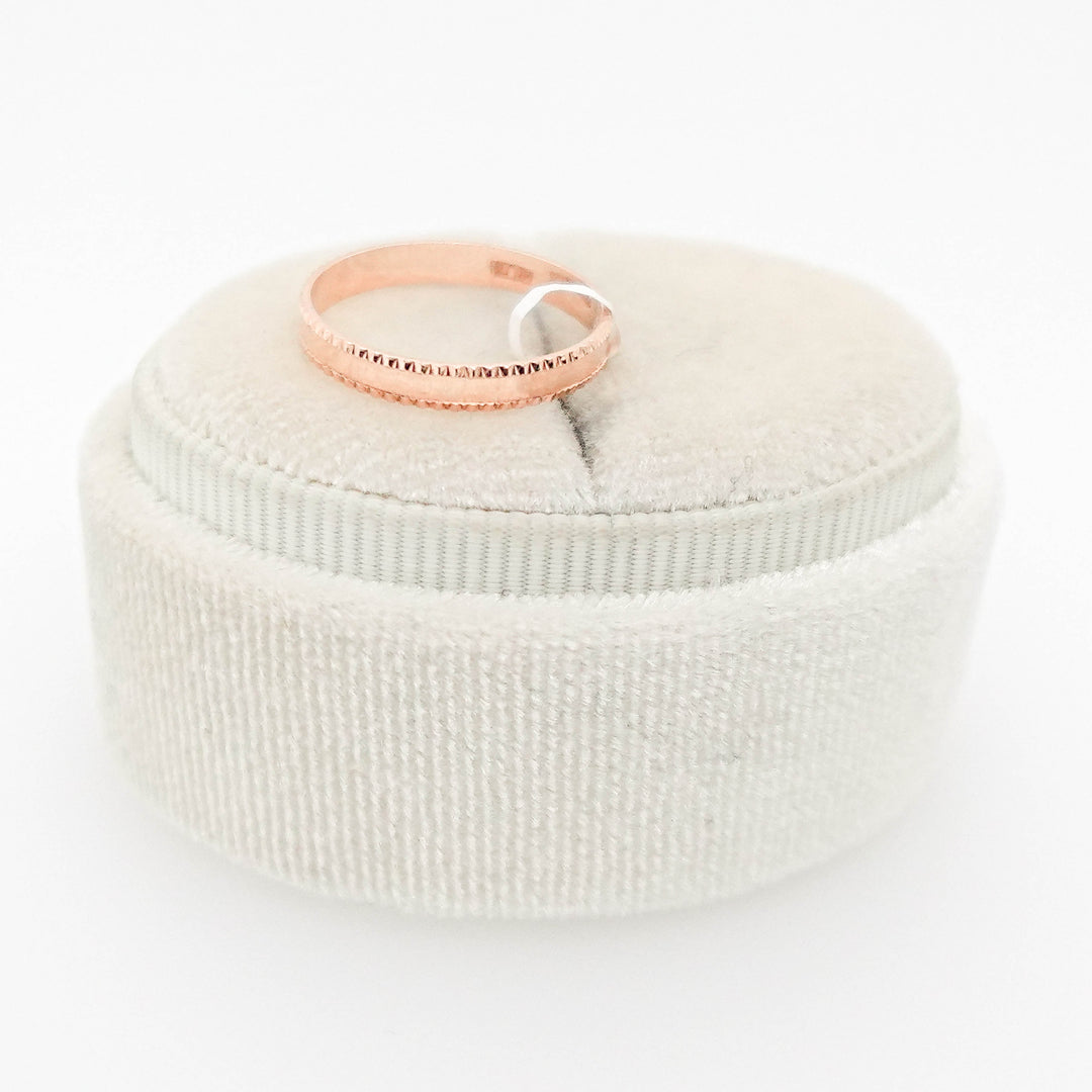 Rose Gold Flat Textured Band