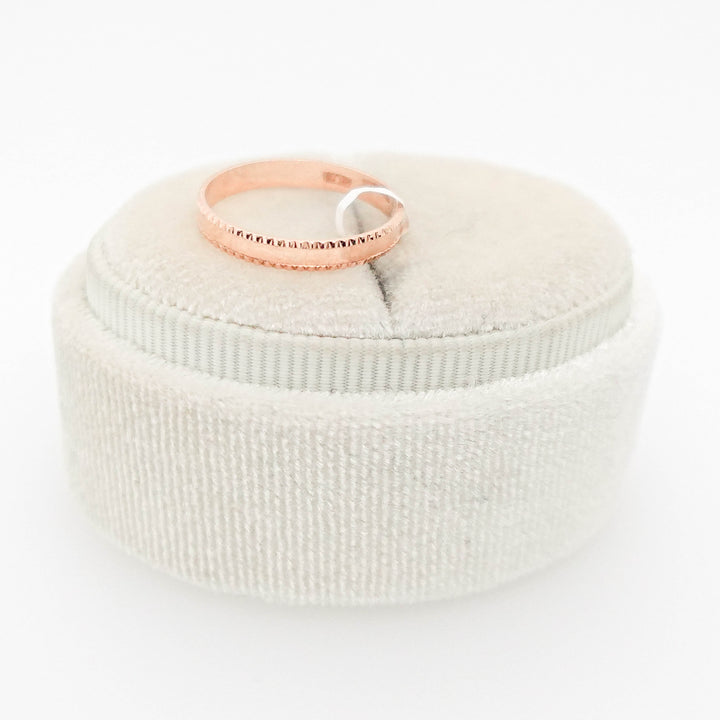 Rose Gold Flat Textured Band