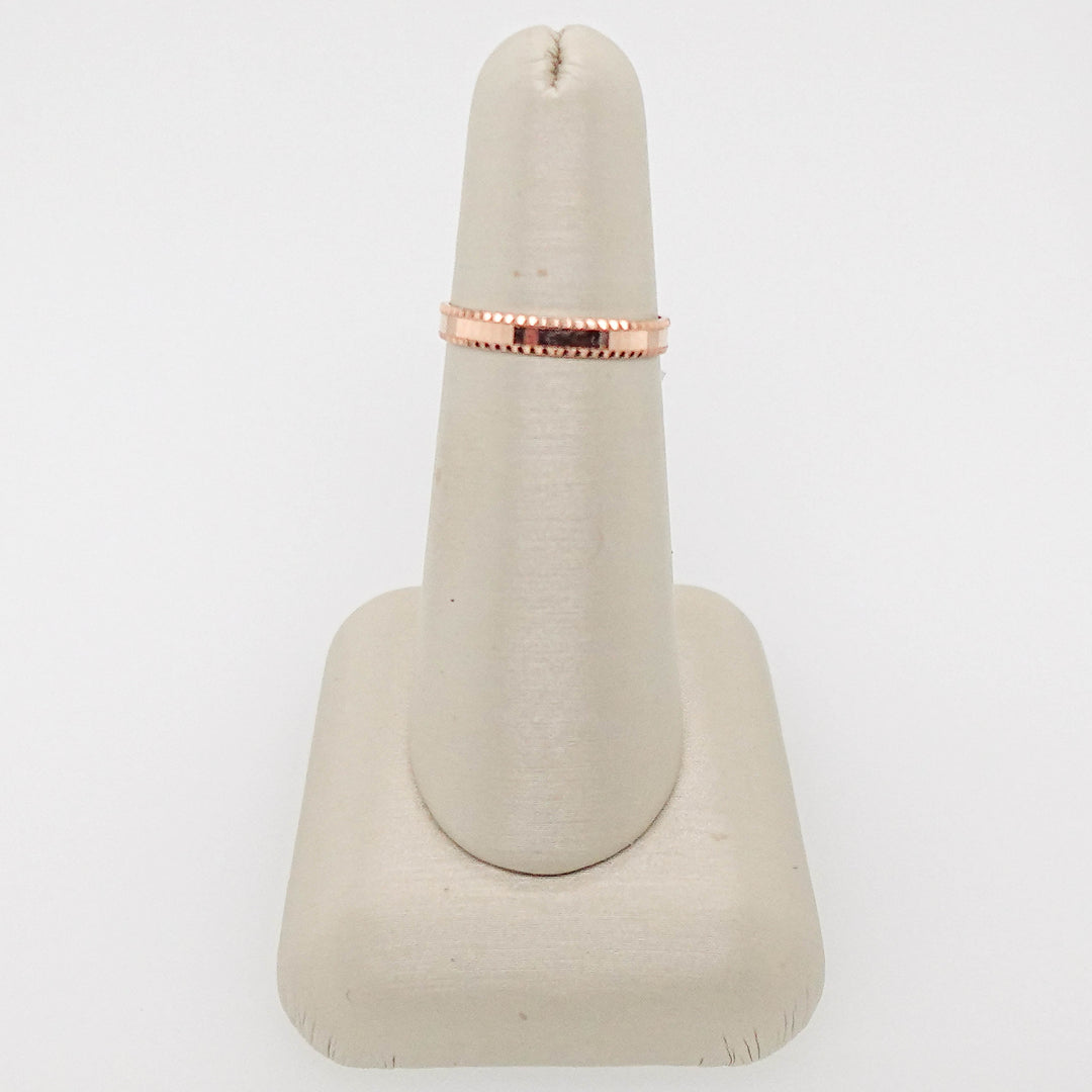 Rose Gold Flat Textured Band