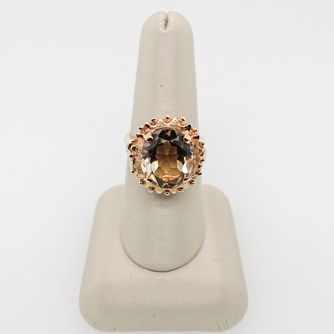 Oval Smokey Topaz Ring