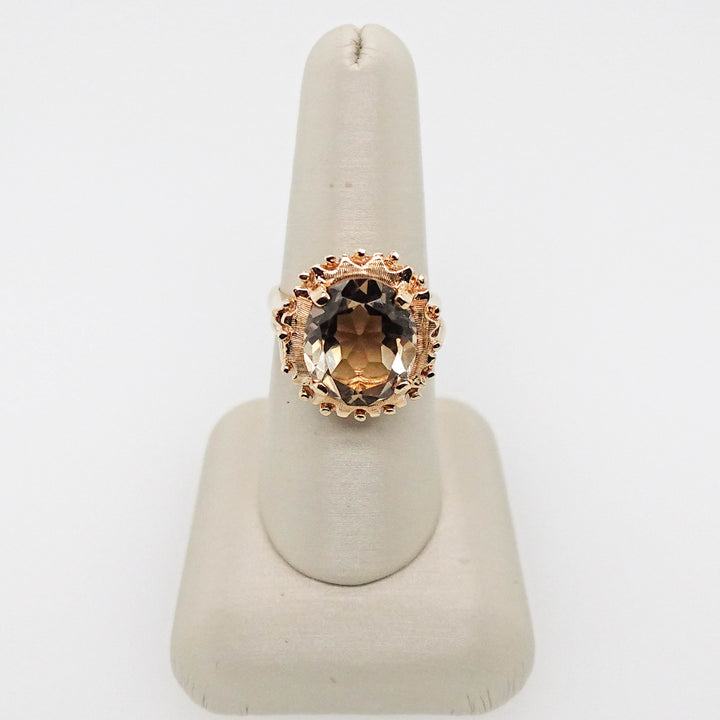 Oval Smokey Topaz Ring