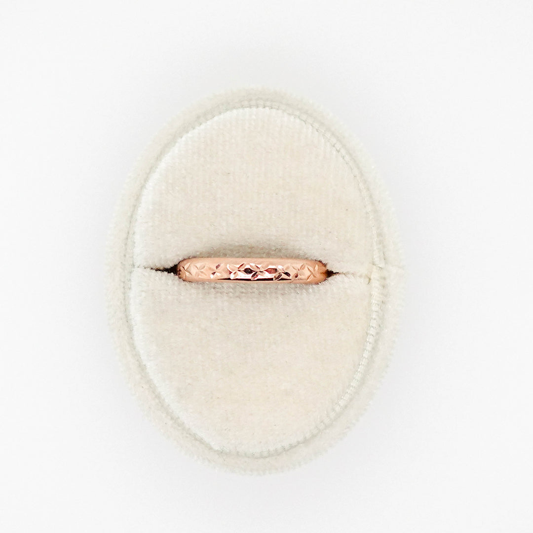 Rose Gold Etched Dome Band