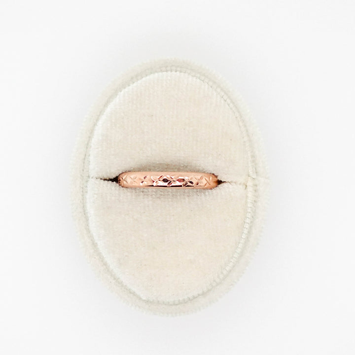 Rose Gold Etched Dome Band