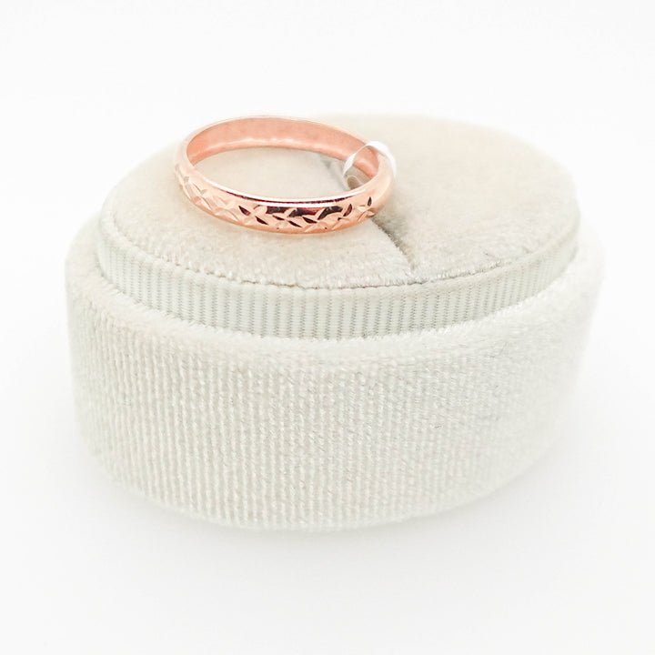 Rose Gold Etched Dome Band