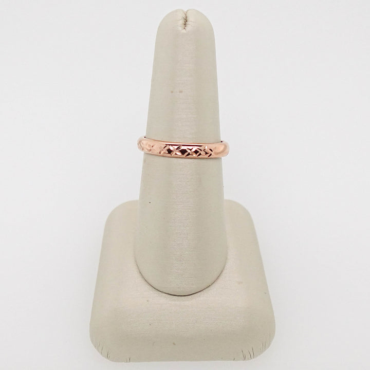 Rose Gold Etched Dome Band