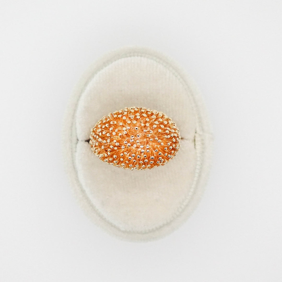 Gold Textured Dome Ring