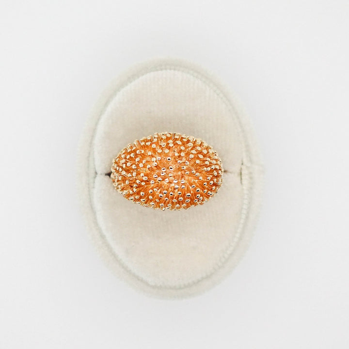 Gold Textured Dome Ring