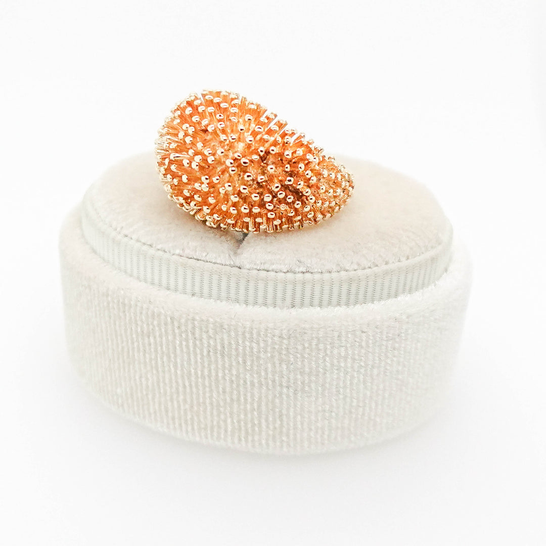 Gold Textured Dome Ring