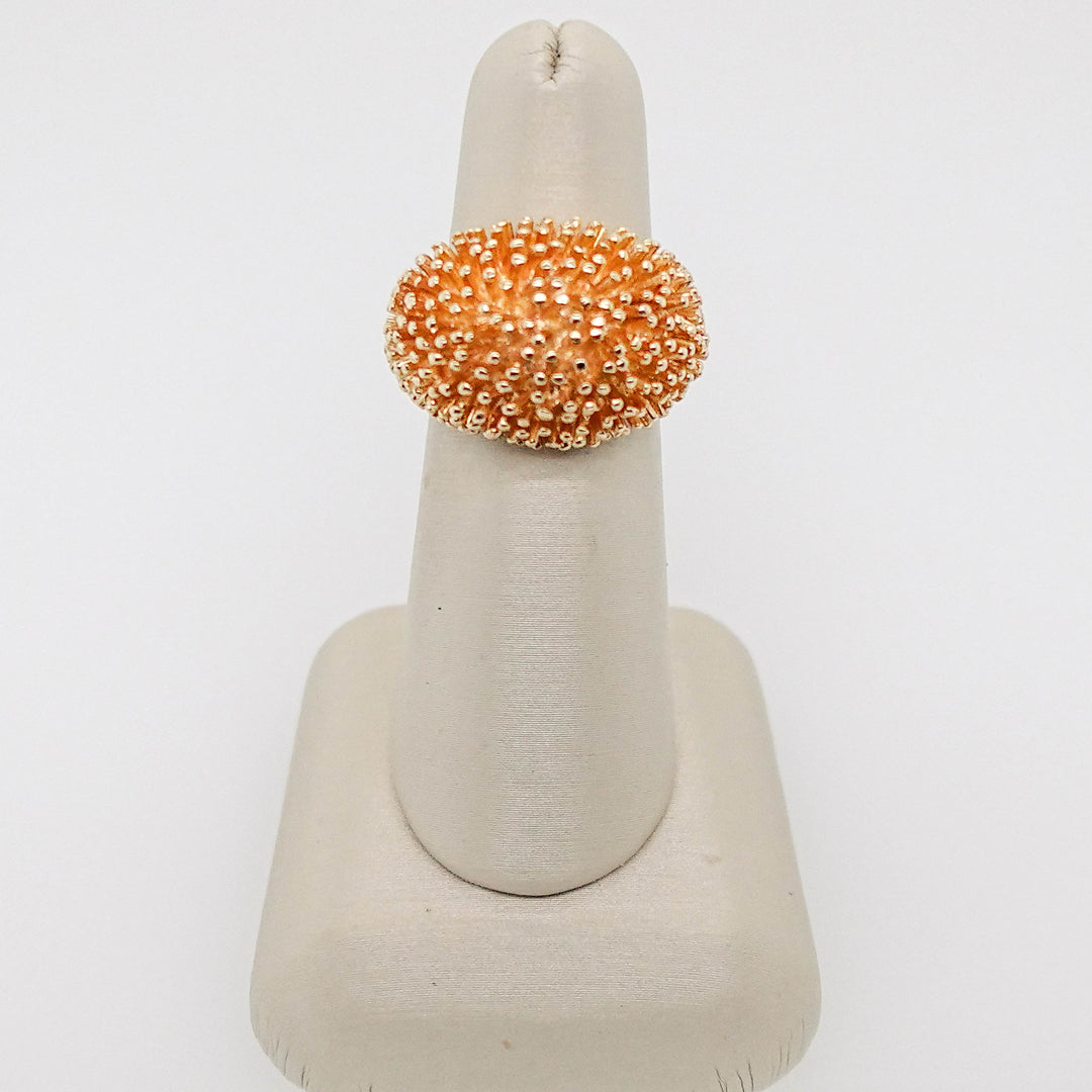 Gold Textured Dome Ring