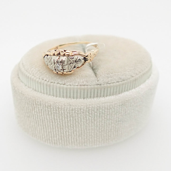 Two-Tone Art Deco Style Diamond Ring
