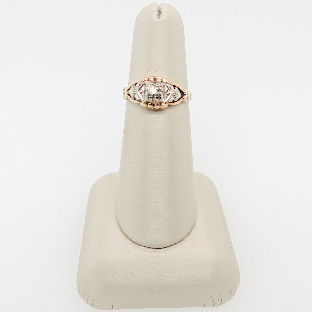 Two-Tone Art Deco Style Diamond Ring