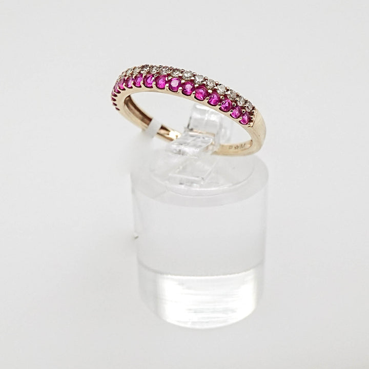 Diamond and Ruby Stacking Ring