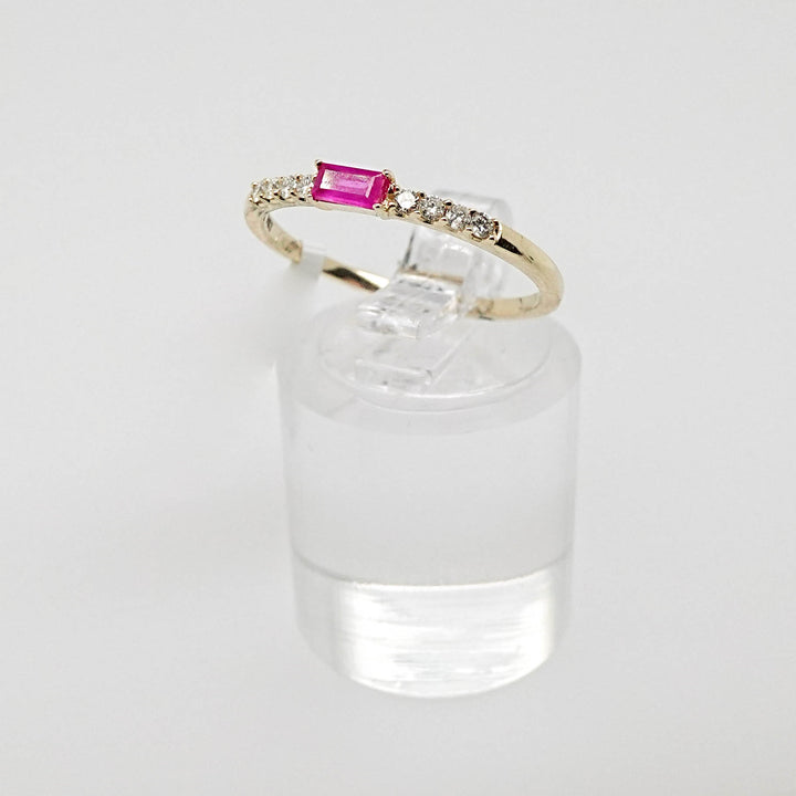 Baguette Ruby and Diamond Ring