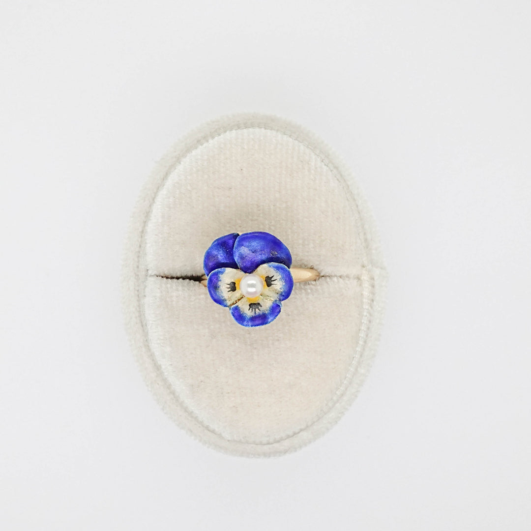 Pansy with Pearl Ring