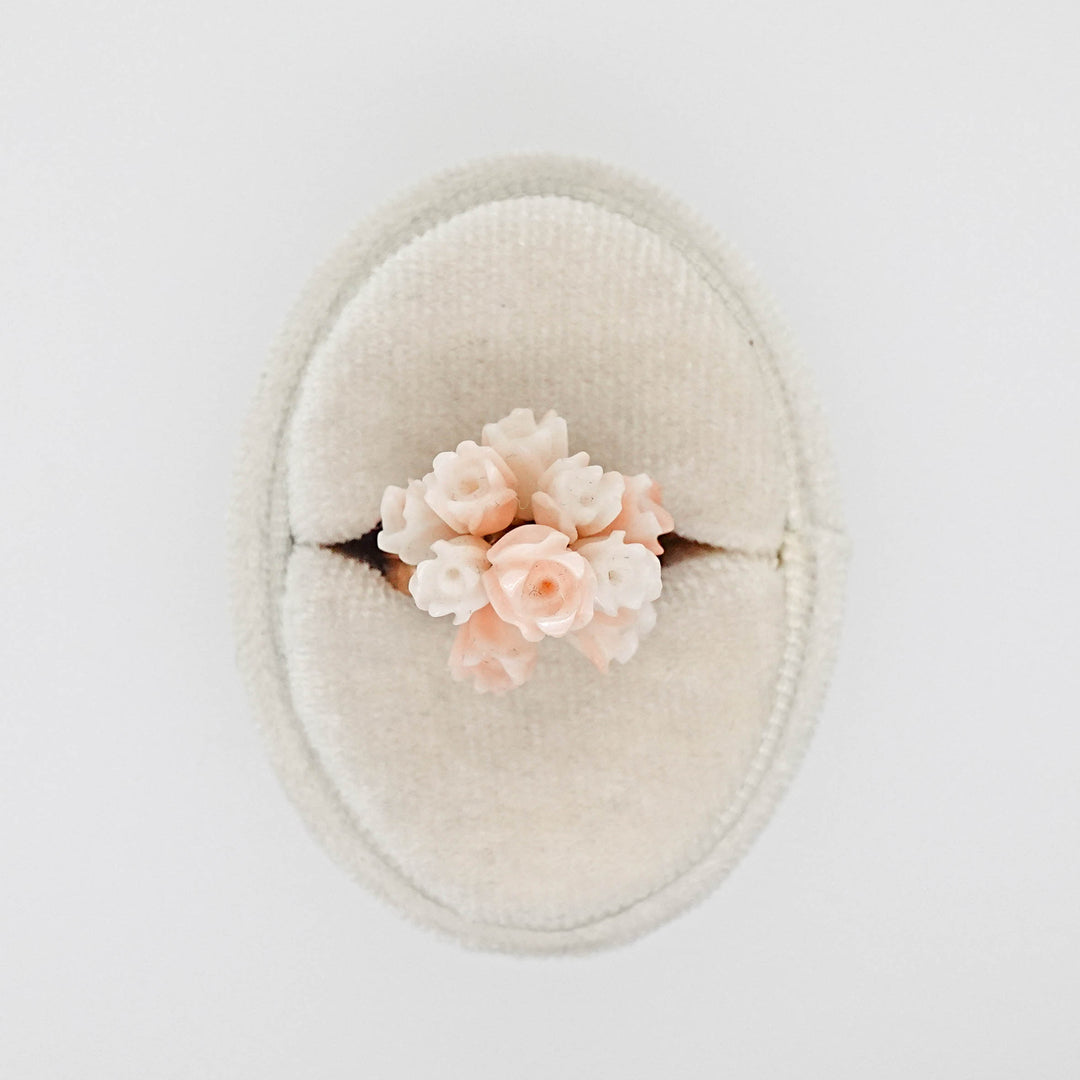 Coral Rose Bouquet Ring
