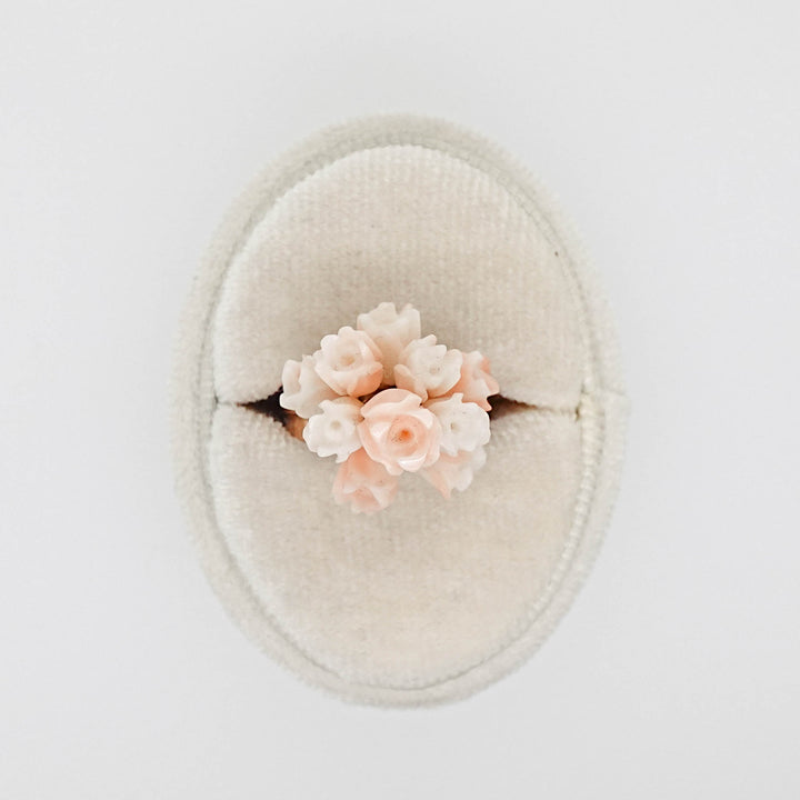 Coral Rose Bouquet Ring