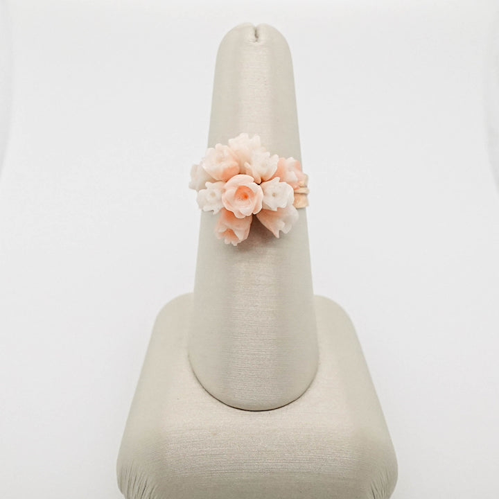 Coral Rose Bouquet Ring