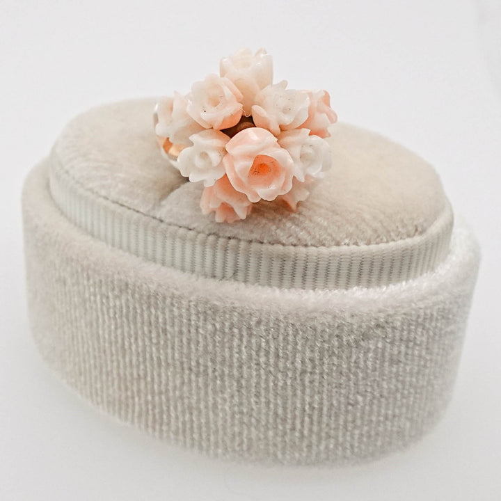 Coral Rose Bouquet Ring