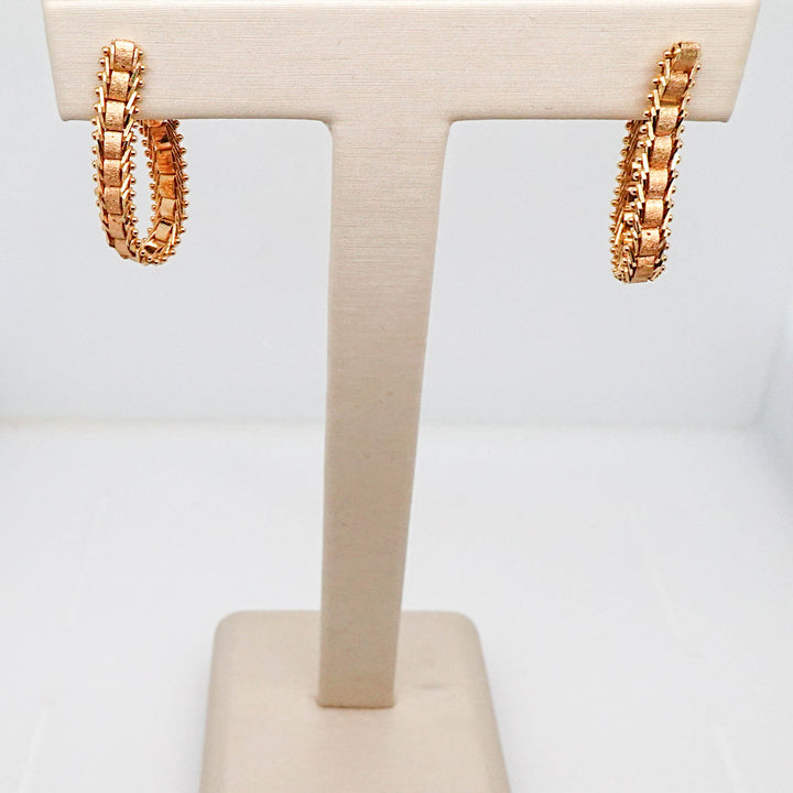 Chain Earrings with Bead Detail