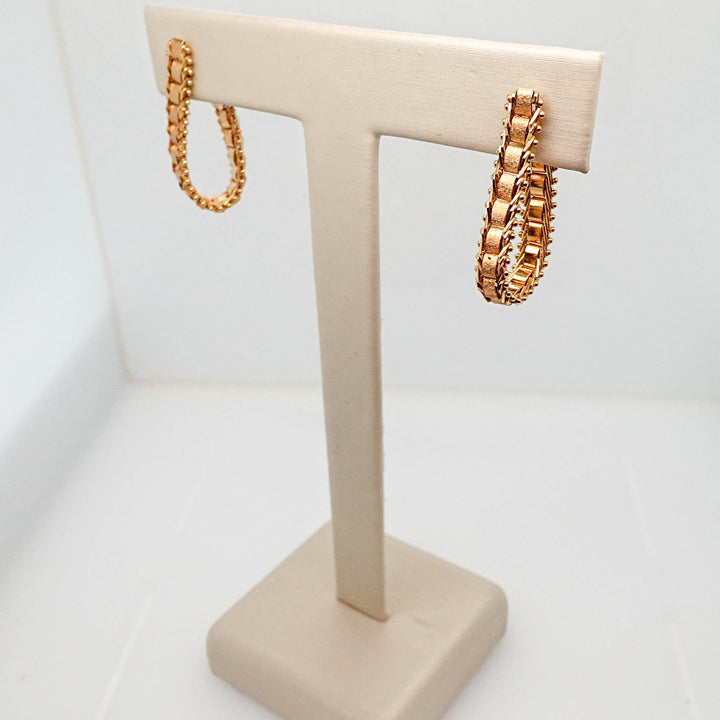 Chain Earrings with Bead Detail