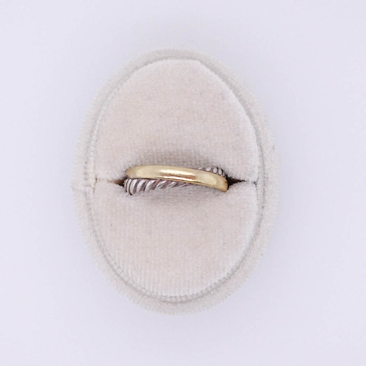 David Yurman Sterling Silver and Yellow Gold Ring