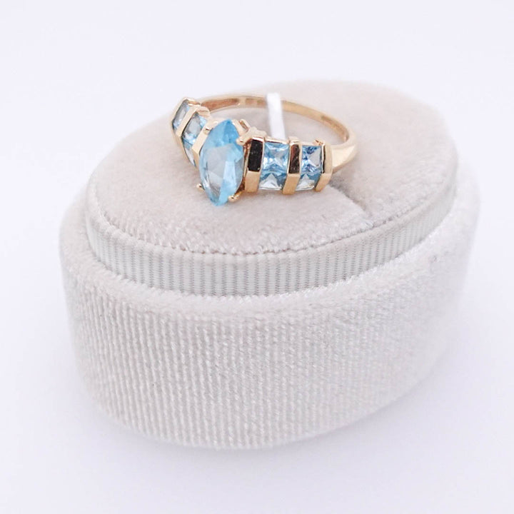 Synthetic Blue Topaz Ring