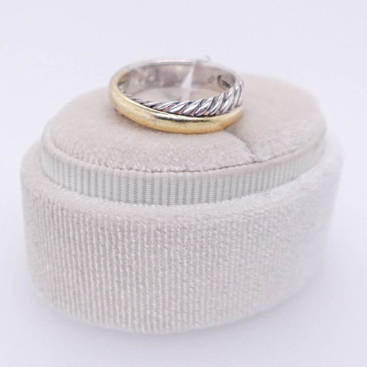 David Yurman Sterling Silver and Yellow Gold Ring