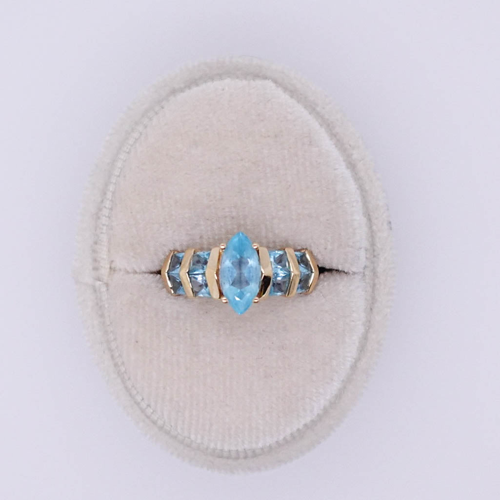 Synthetic Blue Topaz Ring