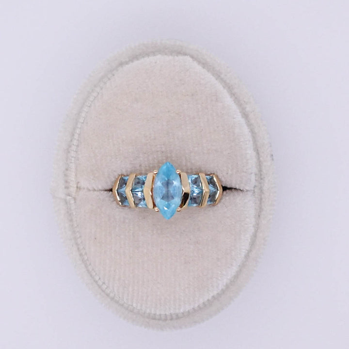Synthetic Blue Topaz Ring