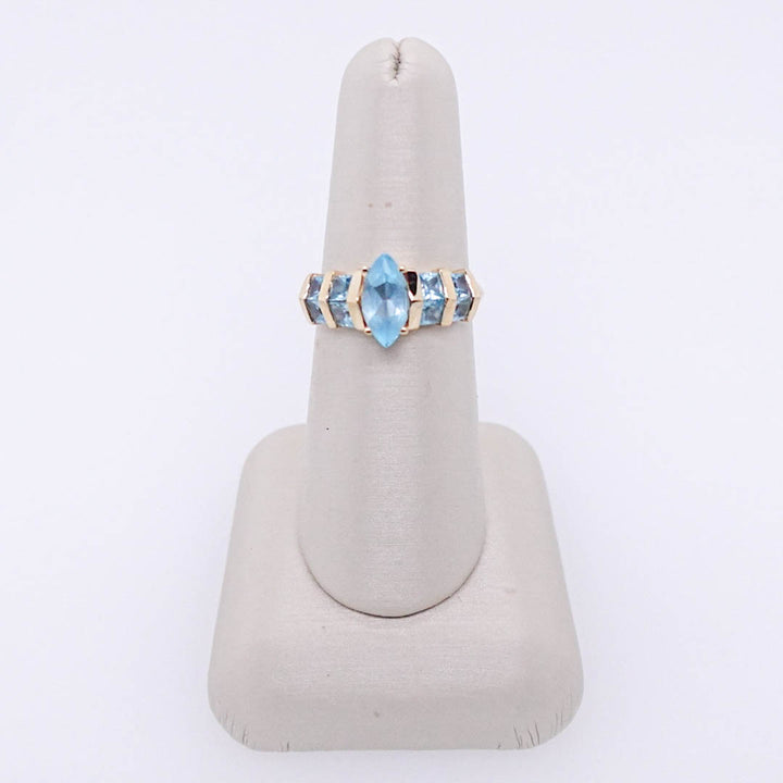 Synthetic Blue Topaz Ring