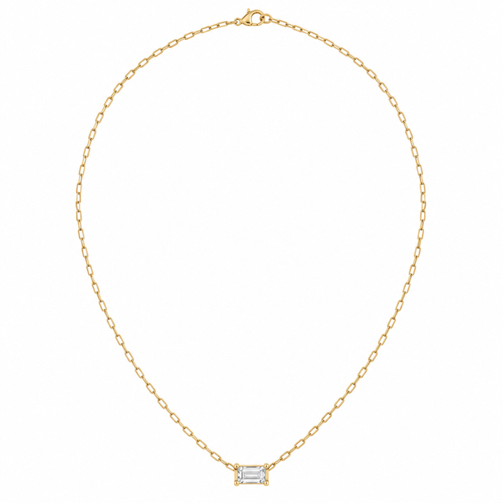Emerald Diamond Pendant Necklace