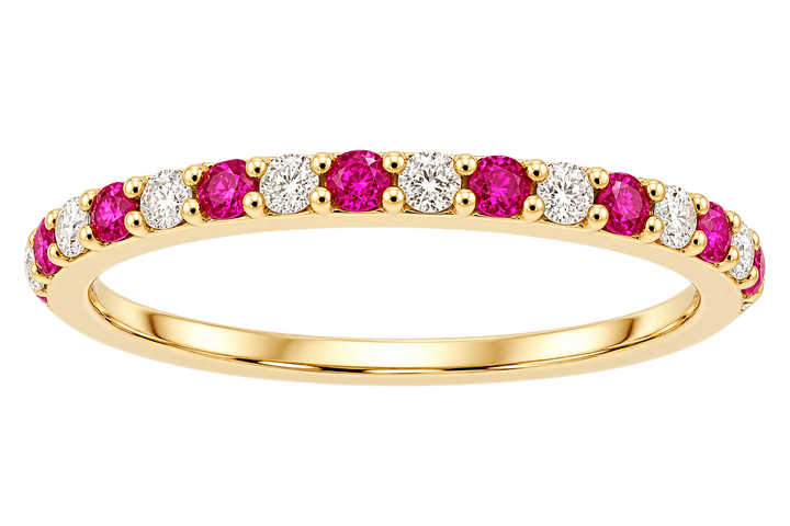 Alternating Diamond and Ruby Band - Acadian Estates &amp; CustomRing