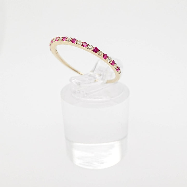 Alternating Diamond and Ruby Band - Acadian Estates &amp; CustomRing