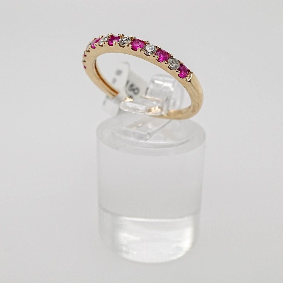 Alternating Diamond and Ruby Band - Acadian Estates &amp; CustomRing
