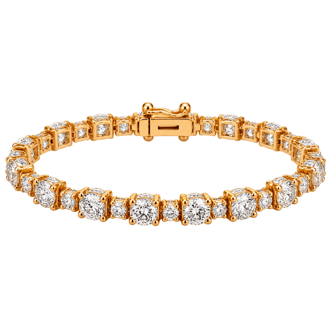Alternating Round Diamond Tennis Bracelet - Acadian Estates &amp; CustomBracelet