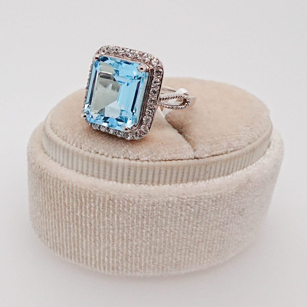 Aquamarine Dinner Ring - Acadian Estates & CustomRing