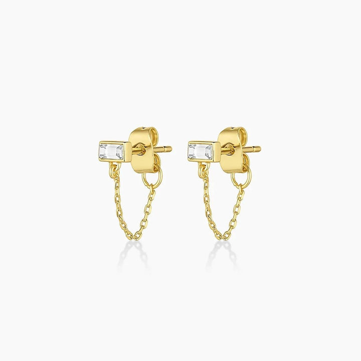 Baguette and Chain Earrings - Acadian Estates &amp; CustomEarrings